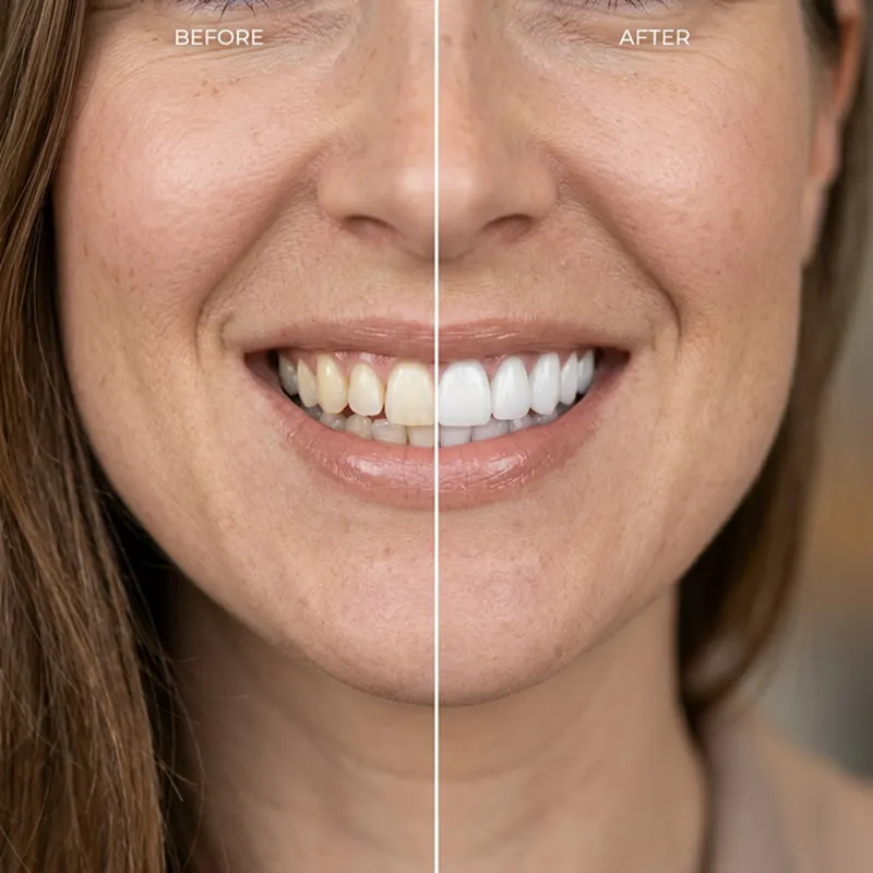 Glow50x Vorher-Nachher-Simulation Smile Design